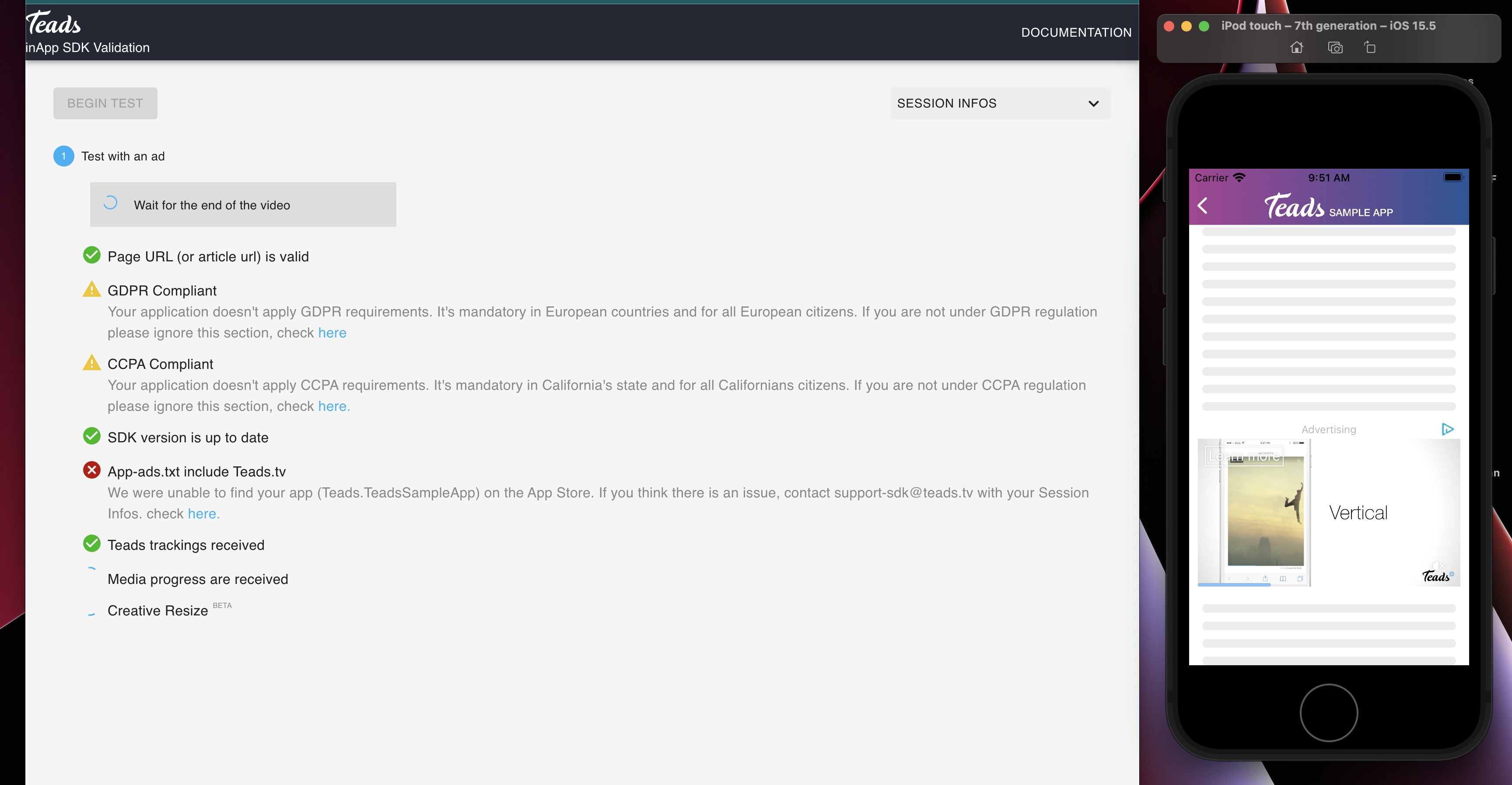 Wait end of video waitEndOfVideo